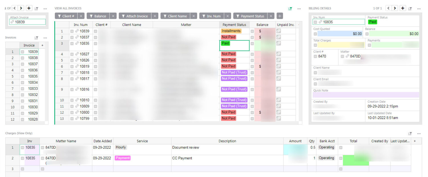 Sample screenshot of Jennifer's custom CRM build in Grist.