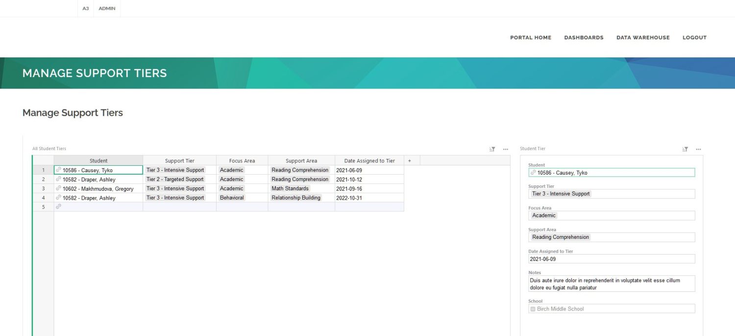 Grist's spreadsheet granular access rules limit who can see and edit what data, right in the EdTech company's portal.