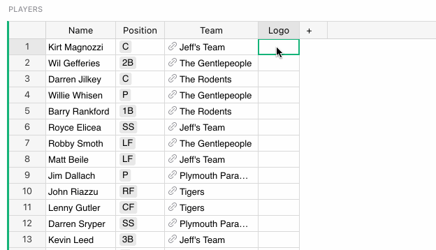 Animated GIF showing a formula applying to an entire column at once.
