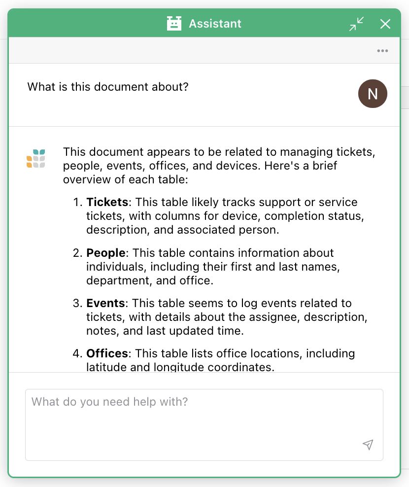 Grist AI Assistant