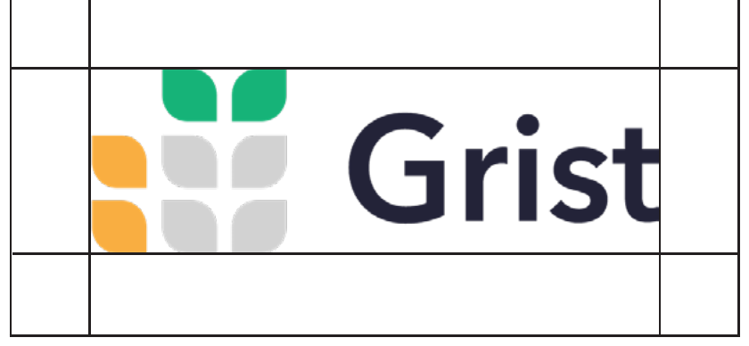 Do: include clear space equal to one grid cell around the Grist logo