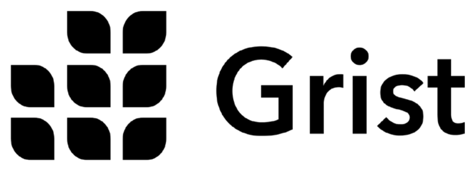 Grist tertiary logo: all-black icon and Grist wordmark